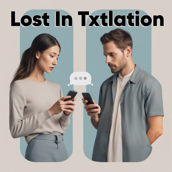 The original Lost in Txtlation couple artwork