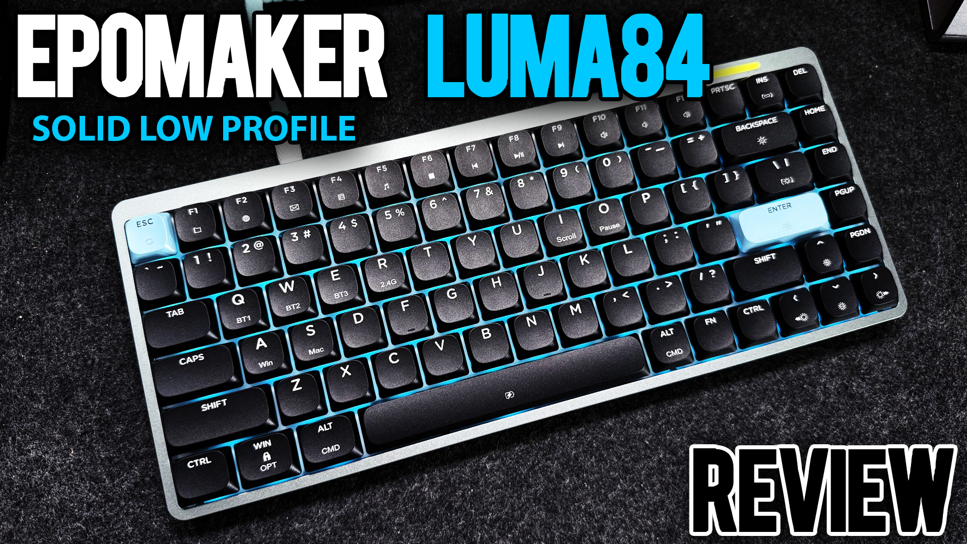 Epomaker Luma84 Review – Aluminum Elegance Meets Low Profile