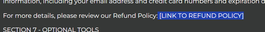 No refunds for you!